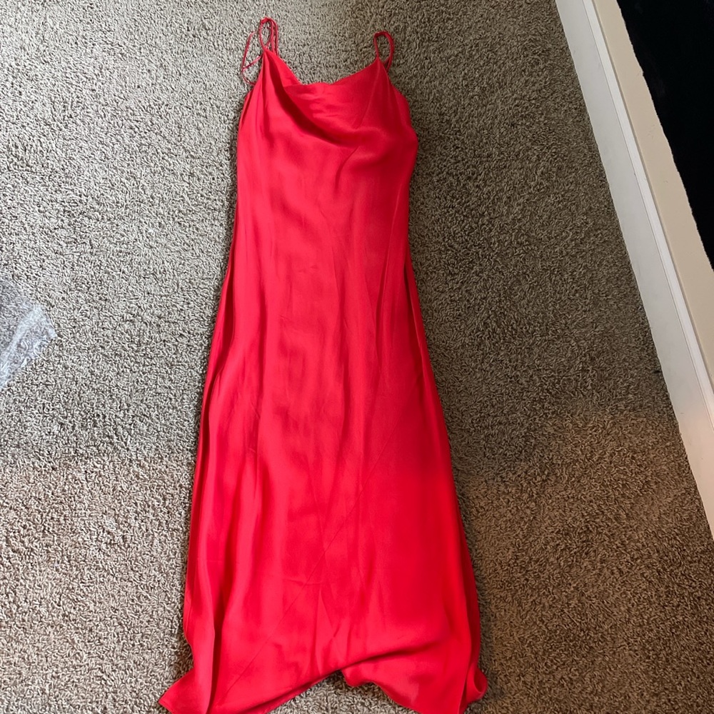zara lingerie style maxi dress
